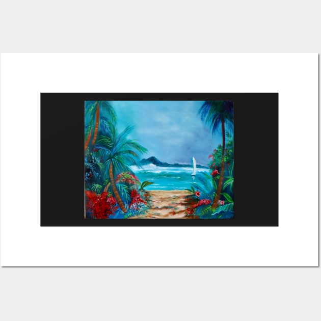 Pathway to the Beach Oceanview Wall Art by jennyleeandjim